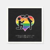 Hij zei ja, meneer en Mr. proposal Gay Wedding Servetten (Voorkant)