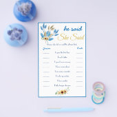 Hij zei tegen haar dat ze Bridal Game Kaart Flyer  (Enkel)