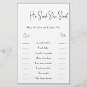 Hij zei tegen haar dat ze Kaart Flyer zei (Voorkant)