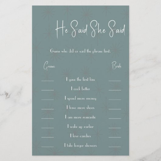 Hij zei tegen haar dat ze Kaart Flyer zei (Voorkant)