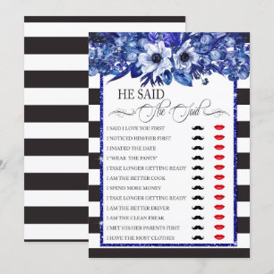 Hij zei tegen Vrijgezellenfeest Game: Kaart