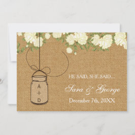 Hij zei: "vrijgezellenfeest spelkaart"