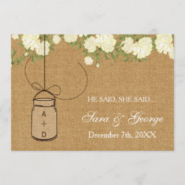 Hij zei: "vrijgezellenfeest spelkaart"