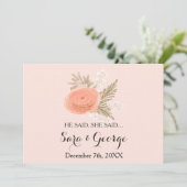 Hij zei: "vrijgezellenfeest spelkaart" kaart (Staand voorkant)