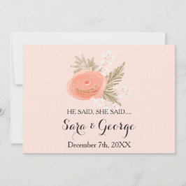 Hij zei: "vrijgezellenfeest spelkaart" kaart