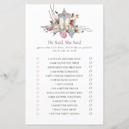 Hij zei, ze zei bloemige Rozen douchegame