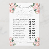 Hij zei, ze zei Boots & Bubbly Party spel Informatiekaartje (Voorkant)