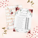 Hij zei, ze zei Champagne Bloemen Party Game Informatiekaartje<br><div class="desc">Al uw toekomstige partijgasten zullen door dit ontwerp worden beloond! Pas het aan je wensen aan.</div>
