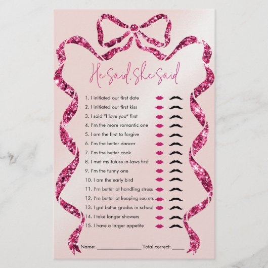 Hij zei, ze zei dat ze een roze strik Vrijgezellen (Voorkant)