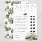 Hij zei, ze zei in de Bossen Bachelorette (Voorkant / Achterkant)