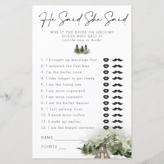 Hij zei, ze zei in de Bossen Bachelorette (Voorkant)