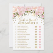 Hij zei, zij zei Bruid Bruidegom Bruiloft Game (Voorkant)