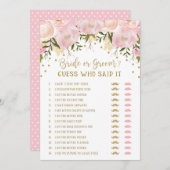 Hij zei, zij zei Bruid Bruidegom Bruiloft Game (Voorkant / Achterkant)