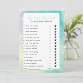 Hij zei, zij zei bruidsshowerspel kaart (Staand voorkant)