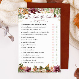 Hij zei, zij zei | Herfst Herfst Bloemen