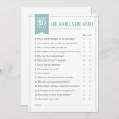 Hij zei, zij zei spel (Aanpasbaar) Kaart (Voorkant / Achterkant)