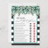 Hij zei / zij zei Vrijgezellenfeest spel Kaart (Voorkant)