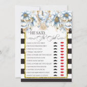 Hij zei / zij zei Vrijgezellenfeest spel Kaart (Voorkant)