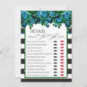 Hij zei / zij zei Vrijgezellenfeest spel Kaart (Voorkant)