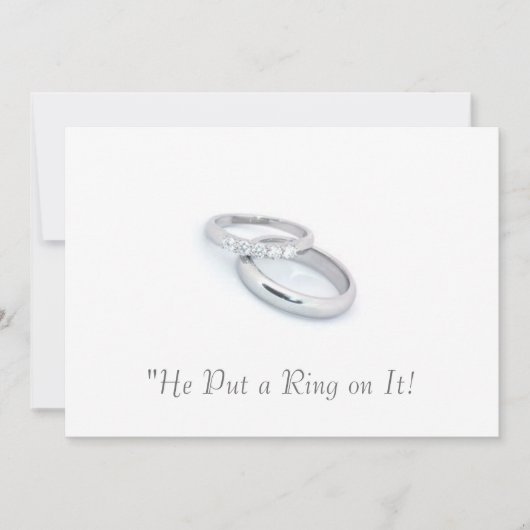 Hij zette een Ring op het/bewaar de datum Save The Date (Voorkant)