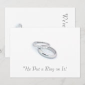Hij zette een Ring op het/bewaar de datum Save The Date (Voorkant / Achterkant)