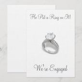 Hij zette een Ring op het/bewaar de datum Save The Date (Voorkant / Achterkant)