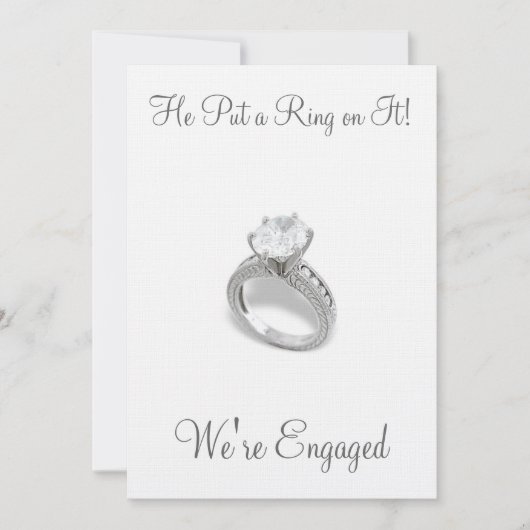 Hij zette een Ring op het/bewaar de datum Save The Date (Voorkant)