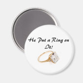 Hij zette een ring op het/sparen de Datum Magneet (Voorkant / Achterkant)