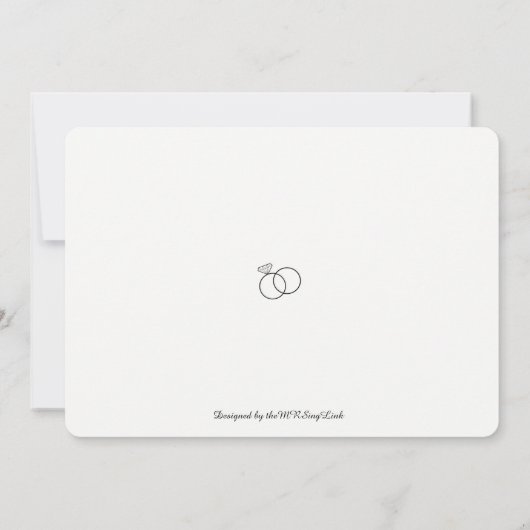 Hij zette een ring op het sparen de DatumKaart Kaart (Achterkant)