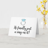 Hij zette eindelijk een ring op het diamanten Verl Kaart (Gele Bloem)