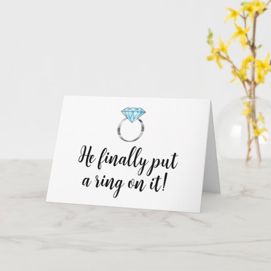 Hij zette eindelijk een ring op het diamanten Verl Kaart (Gele Bloem)