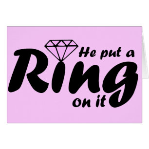 Hij zette er een Ring op, voor de Bride..
