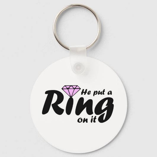 Hij zette er een Ring op, voor de Bride.. Sleutelhanger (Voorkant)
