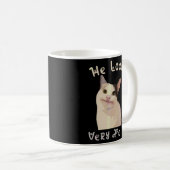 Hij ziet er erg beleefd kattenpootjes uit koffiemok (Voorkant rechts)