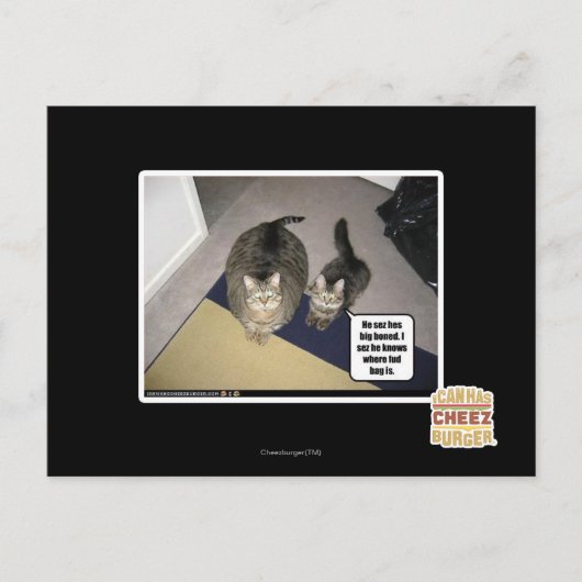 Hij ziet haar groot uitgebeend. briefkaart (Voorkant)