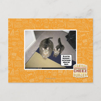 Hij ziet haar groot uitgebeend. briefkaart