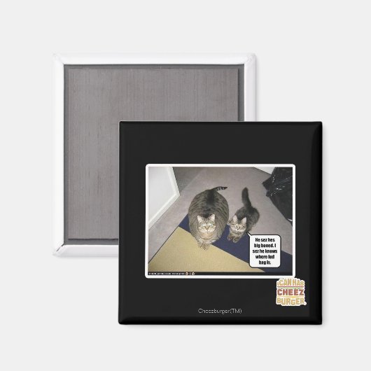 Hij ziet haar groot uitgebeend. magneet (Voorkant / Achterkant)