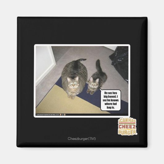 Hij ziet haar groot uitgebeend. magneet (Voorkant)