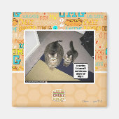 Hij ziet haar groot uitgebeend. magneet (Voorkant)