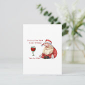 Hij ziet hoeveel je drinkt met Sinterklaas op een Feestdagenkaart (Staand voorkant)