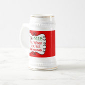 Hij ziet je als je met kerstaine Drink Bierpul (Voorkant links)