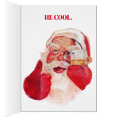 Hij ziet je wanneer je drink. Wenskaart (Binnen (Rechts))