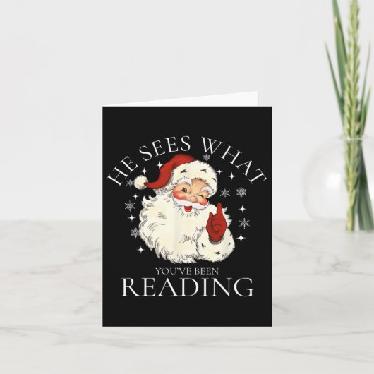 Hij ziet wat je aan het lezen bent  kaart (Voorkant)