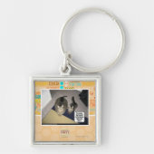 Hij ziet zijn grote beenderen. sleutelhanger (Voorkant)