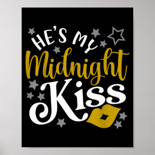 Hij Zij Mijn Middernacht Kus Gelukkig Nieuwjaar Ma Poster