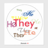 Hij/Zij Overal Sticker (Vel)
