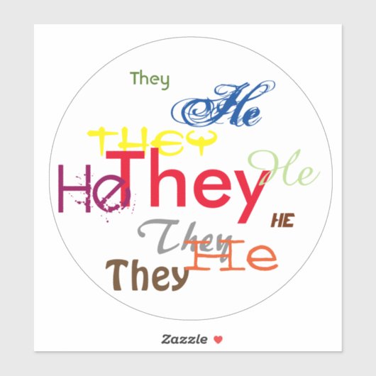 Hij/Zij Overal Sticker (Vel)