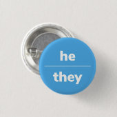 Hij/zij pronoun Pin, 1¼ inch-toets Ronde Button 3,2 Cm (Voorkant /achterkant)