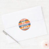 HIJ/ZIJ Pronouns Stripes Handlettering Sheet of Ronde Sticker (Envelop)