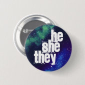 Hij/zij/zij hebben de Button van Galaxy Pronoun  (Voorkant /achterkant)